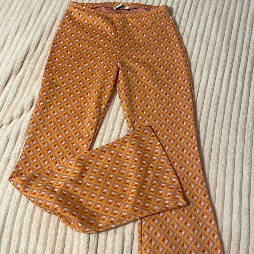 Zara bell bottoms patterned